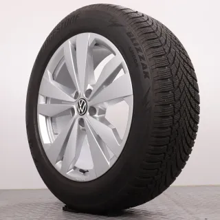 Winterräder 19 Zoll VW ID.4 & ID.5 Original Felgen Loen 11A071499 Winterreifen DOT23 6,5-7mm & 5,5mm 235/55R19 & 255/50R19 Bridgestone Blizzak LM005 silber 5x112 - Bild 6