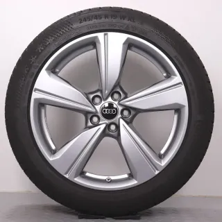 Winterräder 19 Zoll Audi A6 C9 Original Felgen 4P0601025G Winterreifen DOT25 8,5mm 245/45R19 102W XL R01 Continental Winter Contact TS870P Alufelgen 5-Arm Platingrau RDK - Bild 5
