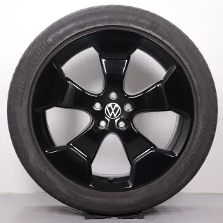 Winterräder 20 Zoll VW ID. Buzz Original Felgen 1T3601025AB & 1T3601025AC Winterreifen DOT24 5-5,5mm & 4,5-5mm 235/50R20 & 265/45R20 Alufelgen Stockton schwarz 8,5x20ET40 & 10x20ET - Bild 3