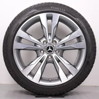 Winterräder 18 Zoll Mercedes C-Klasse W205 S205 C205 A205 Original Felgen A2054012802 & A2054012902 Reifen 6,5mm Pirelli Sottozero 3 225/45R18 & 245/40R18 RDK - Bild 6