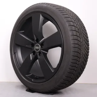 Winterräder 20 Zoll Audi A6 S6 4K C8 Original Felgen schwarz matt 4K0601025K Winterreifen 6,5-7,5mm DOT21&22 255/40R20 101W XL AO Continental Winter Contact TS 850 P 5-Arm Design - Bild 6