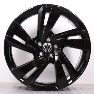 Alufelgen 20 Zoll VW Touareg III CR Original Felgen Felgensatz Nevada 760601025AA schwarz 9x20ET33 5x112 66,6mm NEU DEMO - Bild 3