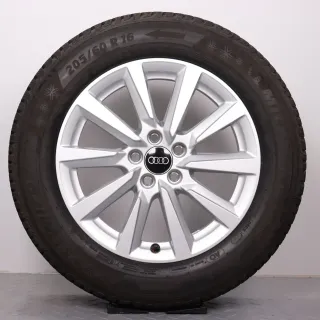 Winterräder 16 Zoll Audi A1 CityCarver / Allstreet Original Felgen 82A601025C Winterreifen DOT22 2x 6,5mm / 2x 7-7,5mm 205/60R16 92H AO Michelin Alpin 5 silber 6,5x16ET40 - Bild 4