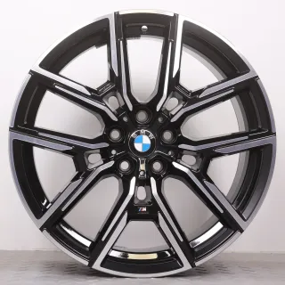Alufelgen 19 Zoll BMW i4 G26 & 4er Gran Coupe G26 Original Felgen Felgensatz Styling 859M Y-Speiche 8747304 & 8747305 schwarz glanzgedreht 8,5x19ET35 & 9x19ET42 - Bild 7