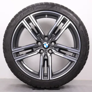 Winterräder 19 Zoll BMW 8er G14 G15 G16 5er G30 G31 Original Felgen 8090019 & 8090020 Winterreifen 245/40R19 & 275/35R19 XL * RSC Pirelli P Zero Winter Styling 727M Doppelspeiche - Bild 4