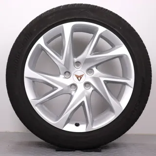 Winterräder 18 Zoll Cupra Formentor KM Original Felgen 5FF601025C Winterreifen 245/45R18 100V XL Bridgestone Silber 8x18ET40 5x112 Alufelgen - Bild 5