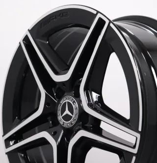 1x Alufelge 18 Zoll Mercedes-AMG A-Klasse V177 W177 B-Klasse W247 CLA-Klasse C118 X118 Original Einzelfelge Ersatzfelge AMG 5-Doppelspeichen A1774011500 schwarz glanzgedreht 5x112 - Bild 3