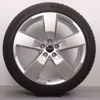 Winterräder 20 Zoll Audi A6 S6 4K C8 Original Felgen 4K0601025K Winterreifen 6,5mm DOT21 255/40R20 101W XL AO Continental Winter Contact TS 850 P 5-Arm Design RDK - Bild 4