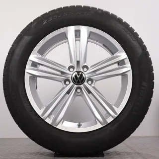 Winterräder 18 Zoll VW Tiguan II & Allspace Original Felgen Sebring 5NA601025M Winterreifen 235/55R18 104H XL AO Pirelli Sottozero Winter 210 Serie 2 4&5mm DOT2721 - Bild 4