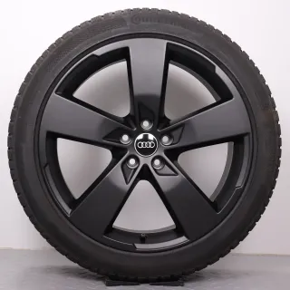 Winterräder 20 Zoll Audi A6 S6 4K C8 Original Felgen schwarz matt 4K0601025K Winterreifen 8-8,5mm DOT23 255/40R20 101W XL AO Continental Winter Contact TS 850 P 5-Arm Design - Bild 6