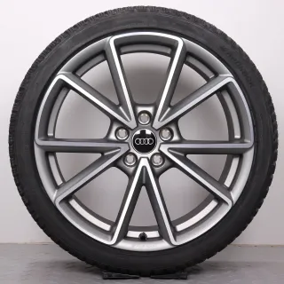 Winterräder 19 Zoll Audi A4 S4 8W B9 Original Felgen 8W0601025EA Winterreifen Hankook Winter i*cept EVO3 245/35R19 93W XL 5-V Speichen AUDI SPORT Titanoptik NEU - Bild 5