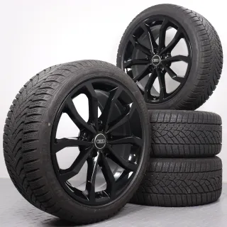 Winterräder 18 Zoll Audi A4 S4 8W B9 Original Felgen schwarz glanz 8W0601025H Winterreifen 7mm DOT24 245/40R18 97V XL AO Goodyear Ultragrip Performance GEN-1 8x18ET40 - Bild 1