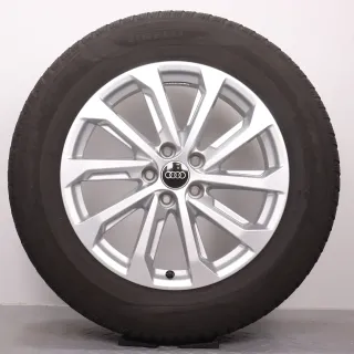 Winterräder 18 Zoll Audi Q5 GU Original Felgen 8MA601025Q Winterreifen DOT24 2x 5mm / 2x 6-6,5mm 235/60R18 107H XL R0 Pirelli Scorpion Winter 2 10-Speichen silber 7x18ET34 5x112 - Bild 2