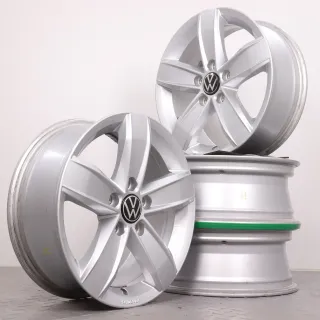 Alufelgen 16 Zoll VW T-Roc Original Felgen Felgensatz Corvara 2GA071496A silber 6x16ET43 5x112 57,1mm - Bild 1
