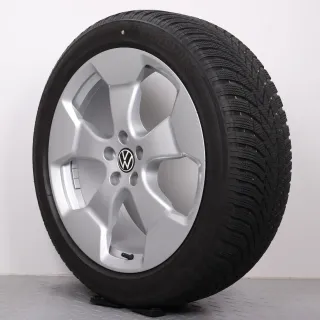 Winterräder 20 Zoll VW ID. Buzz Original Felgen 1T3601025AB & 1T3601025AC Winterreifen DOT23/24 7mm & 6-6,5mm 235/50R20 & 265/45R20 Alufelgen Stockton silber 8,5x20ET40 & 10x20ET58 - Bild 6