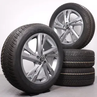 Winterräder 17 Zoll VW Taigo CS & T-Cross C1 Original Felgen Valencia 2G7601025E Winterreifen 205/55R17 91H Vredestein Wintrac Pro galvanograu 6,5x17ET39 5x100 Alufelgen NEU - Bild 1