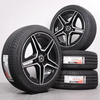 Sommerräder 18 Zoll Mercedes-Benz A-Klasse W177 V177 B-Klasse W247 CLA-Klasse C118 X118 Original Felgen A1774011500 Sommerreifen 225/45R18 95W XL Hankook 7,5x18ET49 - Bild 1