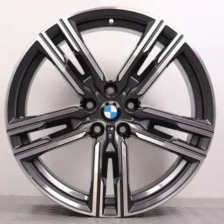 Alufelgen 19 Zoll BMW 8er G14 G15 G16 Original Felgen Felgensatz Styling 727M Doppelspeiche 8090019 & 8090020 orbitgrey glanzgedreht 8x19ET26 & 9x19ET415x112 66,6mm - Bild 6