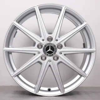 Alufelgen 18 Zoll Mercedes-Benz CLA EQ C174 & Shooting Brake X174 Original Felgen Felgensatz 10-Speichen A1784010000 & A1784010100 silber 7,5x18ET48,4 & 9x18ET67 5x112 66,6mm - Bild 6