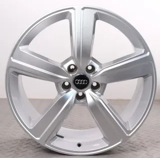 4x Alufelgen 20 Zoll Audi e-tron Q8 & etron GE Original Felgen Felgensatz 5-Arm-Design 4KE601025S Silber 9x20ET38 5x112 66,6mm - Bild 3