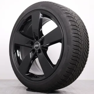 Winterräder 20 Zoll Audi A6 S6 4K C8 Original Felgen schwarz glanz 4K0601025K Winterreifen 8mm DOT22 255/40R20 101W XL AO Continental Winter Contact TS 850 P - Bild 6
