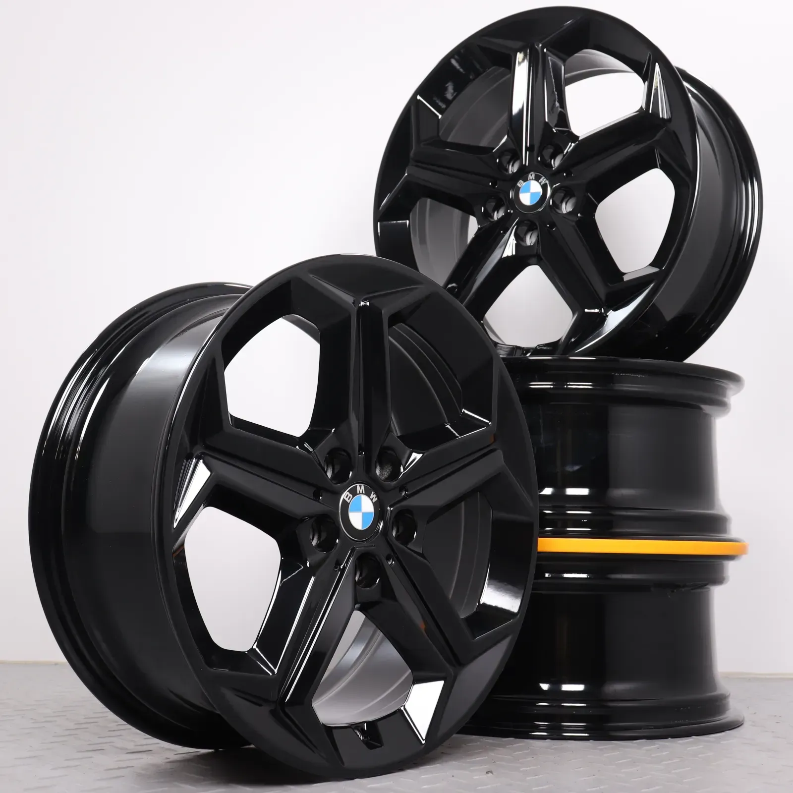 Alufelgen 18 Zoll BMW X1 iX1 U11 X2 iX2 U10 Original Felgen Felgensatz Styling 865 6898039 schwarz 7,5x18ET50 5x112 66,6 - Bild 1