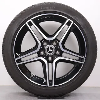 Winterräder 18 Zoll Mercedes-Benz A- B- CLA- Klasse W177 V177 W247 C118 X118 Original Felgen A1774011500 Winterreifen 4,5mm 225/45R18 91H MO Pirelli - Bild 8