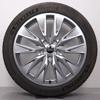 Winterräder 20 Zoll Audi A6 e-tron GH Original Felgen 85E601025AR & AS Winterreifen DOT24&25 6,5-7mm 235/45R20 & 265/40R20 XL AO MIchelin Pilot Alpin 5 5-Doppelspeichen platingrau - Bild 2