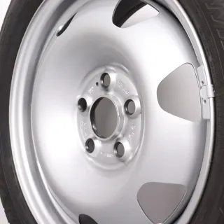 Winterräder 17 Zoll VW T5 T6 T6.1 Original Felgen 7J5601027 Winterreifen 8mm DOT21 215/60R17 104H Dunlop SP Winter Sport 3D Stahlfelge silber 7x17ET56 5x120 Winterradsatz NEUWERTIG - Bild 7