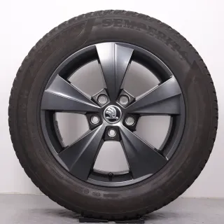 Winterräder 16 Zoll Skoda Octavia IV NX Original Felgen Velorum 5E3601025AA Winterreifen DOT21&23 205/60R16 92H Semperit Speed-Grip 5 6,5x16ET46 - Bild 3