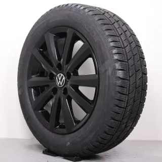 Winterräder 17 Zoll VW T5 T6 T6.1 Original Felgen Merano schwarz glanz 7E0071497A Winterreifen 215/60R17 109/107T Hankook RW12 i*cept LV 7x17ET56 5x120 NEU - Bild 6