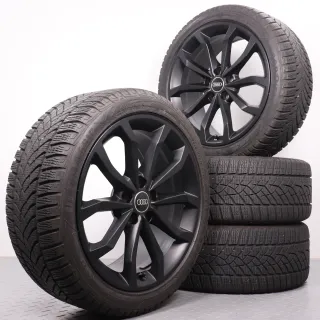 Winterräder 18 Zoll Audi A4 S4 8W B9 Original Felgen schwarz matt 8W0601025H Winterreifen 7mm DOT24 245/40R18 97V XL AO Goodyear Ultragrip Performance GEN-1 8x18ET40 - Bild 1