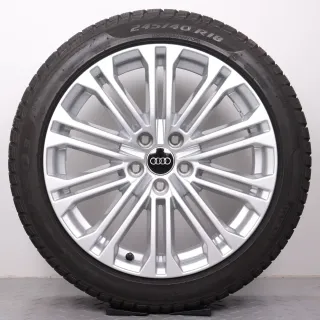 Winterräder 18 Zoll Audi A5 S5 F5 8W Original Felgen 8W0601025EE Winterreifen DOT22&23 245/40R18 97V XL AO Goodyear Ultragrip Performance GEN-1 Silber 8x18ET31 - Bild 6