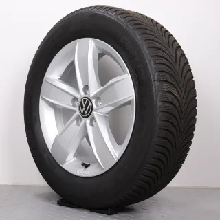 Winterräder 16 Zoll VW T-Roc A1 Original Felgen 2GA071496A Winterreifen DOT24 205/60R16 92H AO Michelin Alpin 5 Corvara silber 6x16ET45 5x112 Alufelgen Winterradsatz - Bild 6