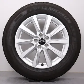 Winterräder 16 Zoll Audi A1 CityCarver / Allstreet Original Felgen 82A601025C Winterreifen DOT22 8mm 205/60R16 92H AO Michelin Alpin 5 10-Speichen Design silber 6,5x16ET40 - Bild 3
