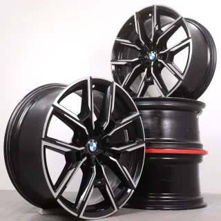 Alufelgen 19 Zoll BMW i4 G26 & 4er Gran Coupe G26 Original Felgen Felgensatz Styling 859M Y-Speiche 8747304 & 8747305 schwarz glanzgedreht 8,5x19ET35 & 9x19ET42 - Bild 1