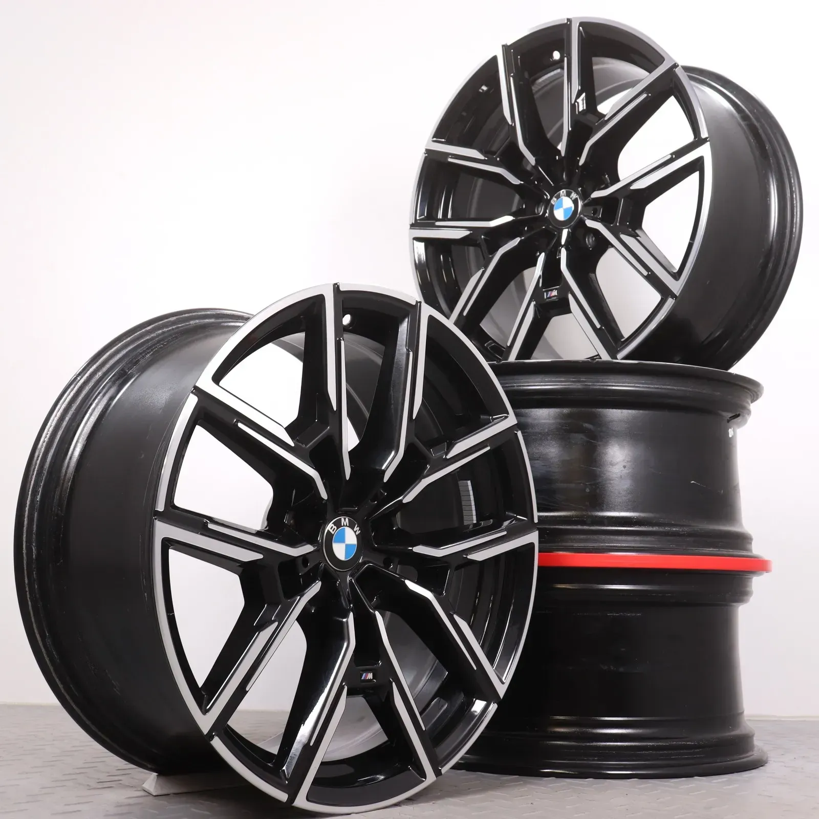 Alufelgen 19 Zoll BMW i4 G26 & 4er Gran Coupe G26 Original Felgen Felgensatz Styling 859M Y-Speiche 8747304 & 8747305 schwarz glanzgedreht 8,5x19ET35 & 9x19ET42 - Bild 1