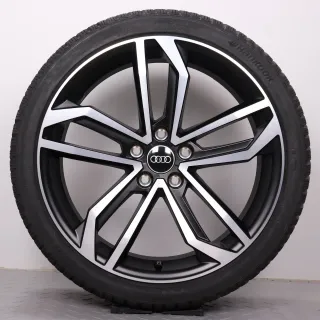 Winterräder 19 Zoll Audi A4 S4 8W B9 Original Felgen Sidus 8W0071499 Winterreifen Hankook Winter i*cept EVO3 245/35R19 93W XL 5-Arm-Sidus-Design schwarz glanzgedreht NEU - Bild 5