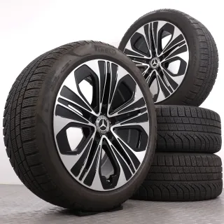 Winterräder 19 Zoll Mercedes-Benz W214 S214 Original Felgen A2144012300 Winterreifen 2x4-4,5mm / 2x5-5,5mm DOT23 245/45R19 102H XL MO (Mercedes-Original) Pirelli RDK - Bild 1