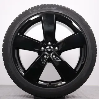 Winterräder 20 Zoll Audi A6 S6 4K C8 Original Felgen schwarz glanz 4K0601025K Winterreifen 8mm DOT22 255/40R20 101W XL AO Continental Winter Contact TS 850 P - Bild 2