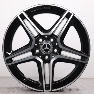Alufelgen 18 Zoll Mercedes A-Klasse V177 W177 B-Klasse W247 CLA-Klasse C118 X118 Original AMG Felgen Felgensatz 5-Doppelspeichen A1774011500 schwarz glanzgedreht 7,5x18ET49 5x112 6 - Bild 5