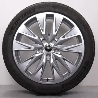 Winterräder 20 Zoll Audi A6 e-tron GH Original Felgen 85E601025AR & AS Winterreifen DOT24&25 6,5-7mm 235/45R20 & 265/40R20 XL AO MIchelin Pilot Alpin 5 5-Doppelspeichen platingrau - Bild 3