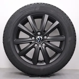 Winterräder 17 Zoll VW T5 T6 T6.1 Original Felgen Merano schwarz matt 7E0071497A Winterreifen 215/60R17 109/107T Hankook RW12 i*cept LV 7x17ET56 5x120 NEU - Bild 3