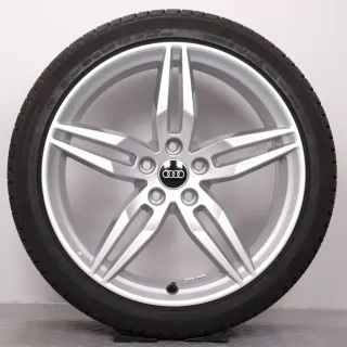Winterräder 19 Zoll Audi A5 S5 F5 8W Original Felgen 8W0601025AM Winterreifen 255/35R19 96V XL AO Continental Winter Contact TS830P silber 8,5x19ET32 NEU - Bild 3