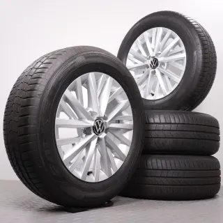 Sommerräder 16 Zoll VW T-Roc A1 Original Felgen 2GA601025AA Sommerreifen 215/60R16 95V Falken ZIEX ZE310A ECORUN Chester silber 6,5x16ET43 5x112 Alufelgen Sommerradsatz NEUWERTIG - Bild 1