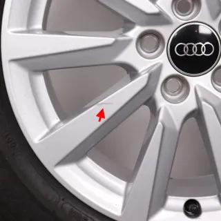 Winterräder 16 Zoll Audi A1 CityCarver / Allstreet Original Felgen 82A601025C Winterreifen DOT22 8mm 205/60R16 92H AO Michelin Alpin 5 10-Speichen Design silber 6,5x16ET40 - Bild 4