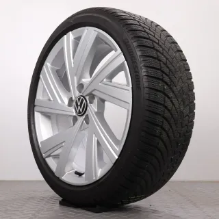 Winterräder 18 Zoll VW Golf 8 CD Original Felgen 5H0601025AB 7,5-8mm DOT23 Winterreifen 225/40R18 92V XL AO Bridgestone Blizzak LM005 Bergamo silber 7,5x18ET51 5x112 - Bild 6