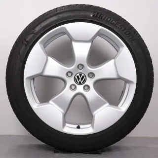 Winterräder 20 Zoll VW ID. Buzz Original Felgen 1T3601025AB & 1T3601025AC Winterreifen DOT23/24 7mm & 6-6,5mm 235/50R20 & 265/45R20 Alufelgen Stockton silber 8,5x20ET40 & 10x20ET58 - Bild 5
