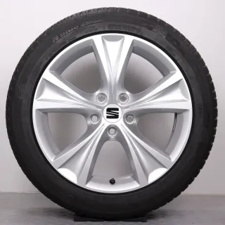 Ganzjahresräder 17 Zoll Seat / Cupra Leon KL Original Felgen 5FA601025C Ganzjahresreifen DOT24 6-6,5mm 225/45R17 94V XL Nexen N´Blue 4 Season silber 7,5x17ET46 5x112 Alufelgen - Bild 2