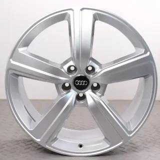 4x Alufelgen 20 Zoll Audi e-tron Q8 & etron GE Original Felgen Felgensatz 5-Arm-Design 4KE601025S Silber 9x20ET38 5x112 66,6mm - Bild 2